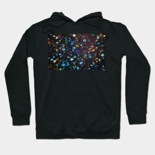 Holographic stars photographed through a prism Hoodie